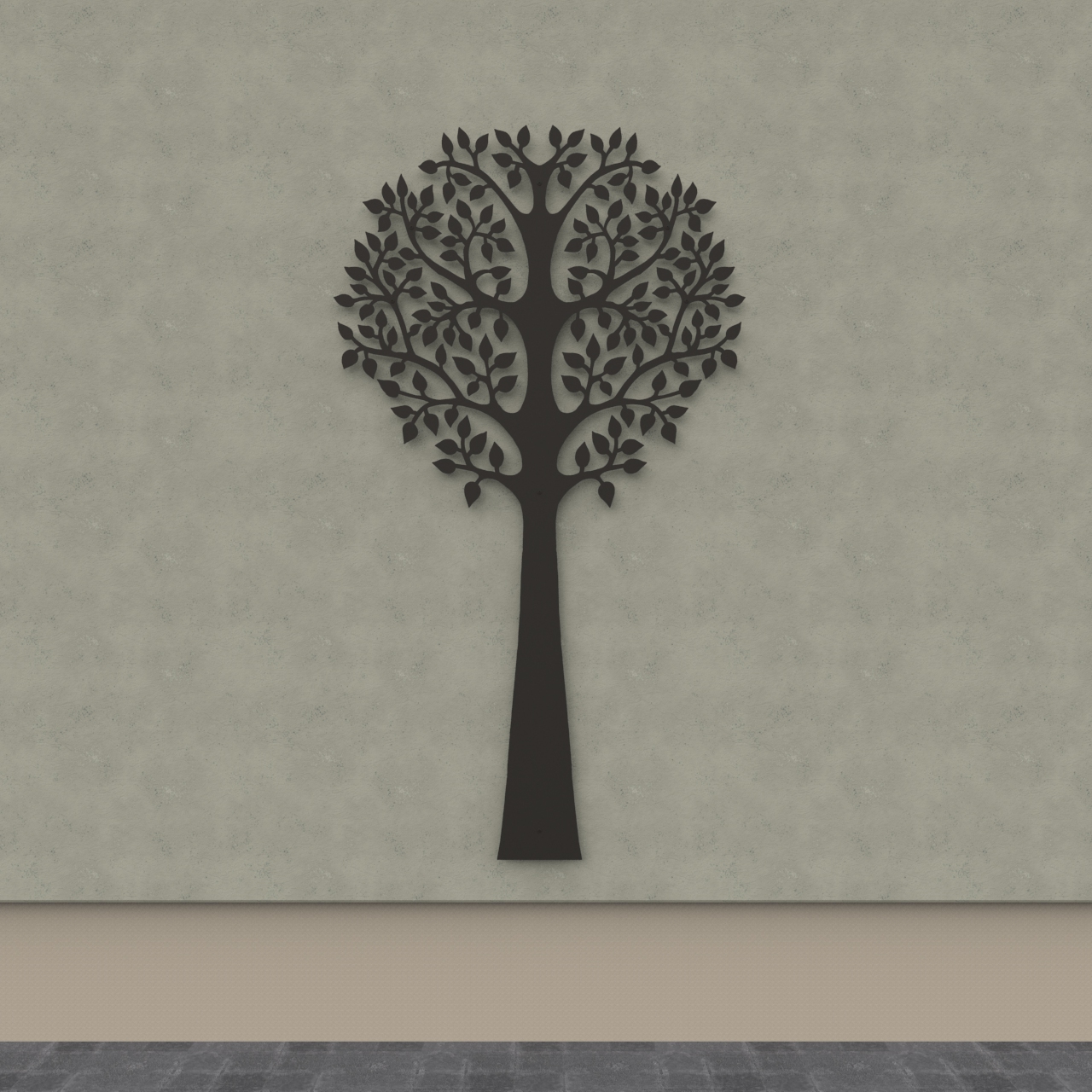 Väggträd svart 250 cm
