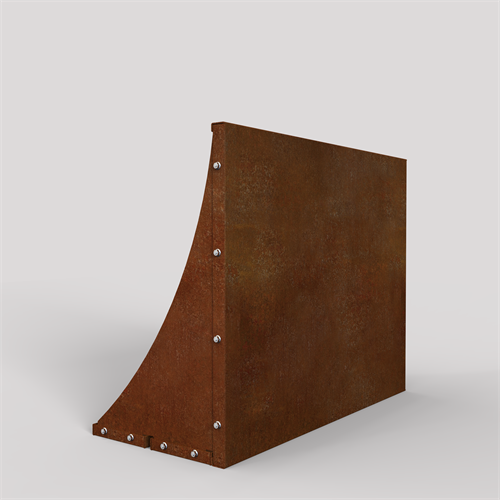 L-stöd Corten HD Höjd 80 cm