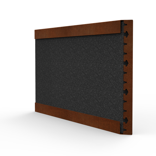 Sida Corten väderpåverkad insida