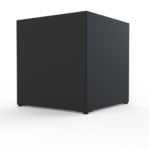 Svart glidfot på låda