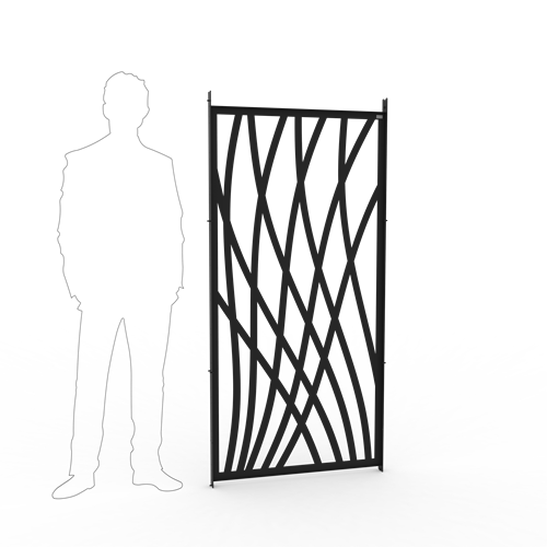 Dekorplåt bågar svart;(RAL9005)