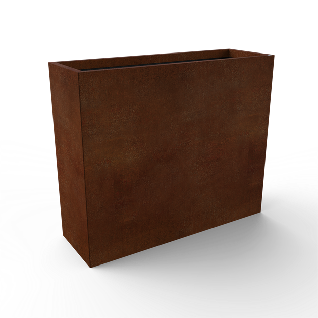 Gardenbox Corten isolerad höjd 100cm B=120cm D=40cm