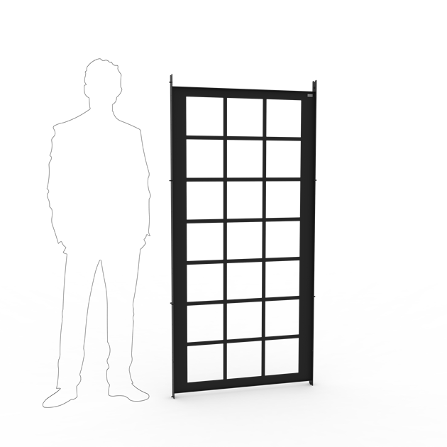 Dekorplåt rutor svart