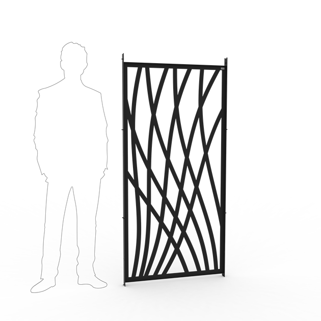 Dekorplåt bågar svart;(RAL9005)