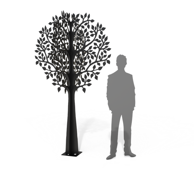 X-träd svart med fot H=250cm