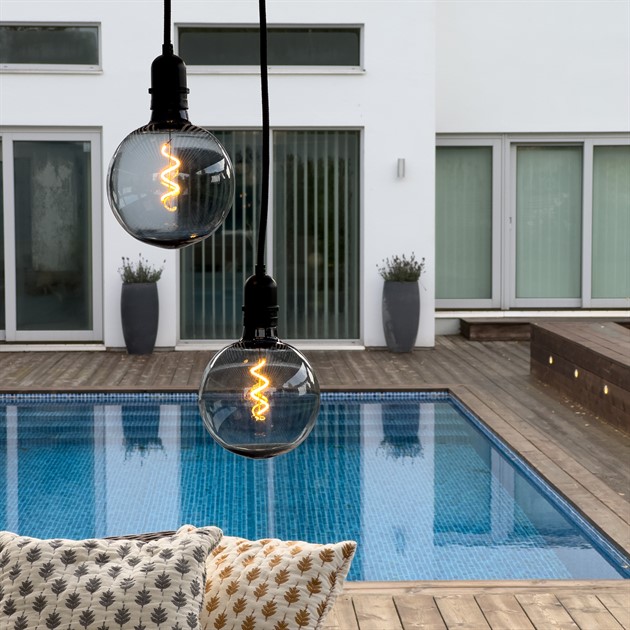 Deco bulb XL, E27 12V (rökig)